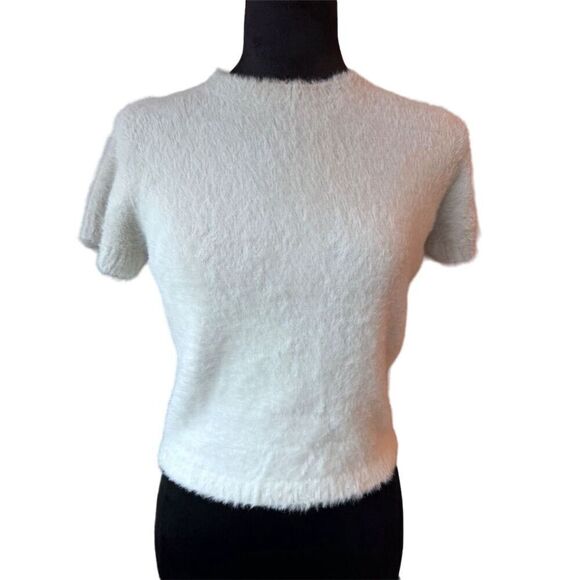 Bella Dahl Sweaters - Bella Dahl‎ Women's XS Fuzzy Short Sleeve Sweater gray to white ombré